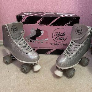 Worn-once Skate Gear Roller Skates Silver Size 10